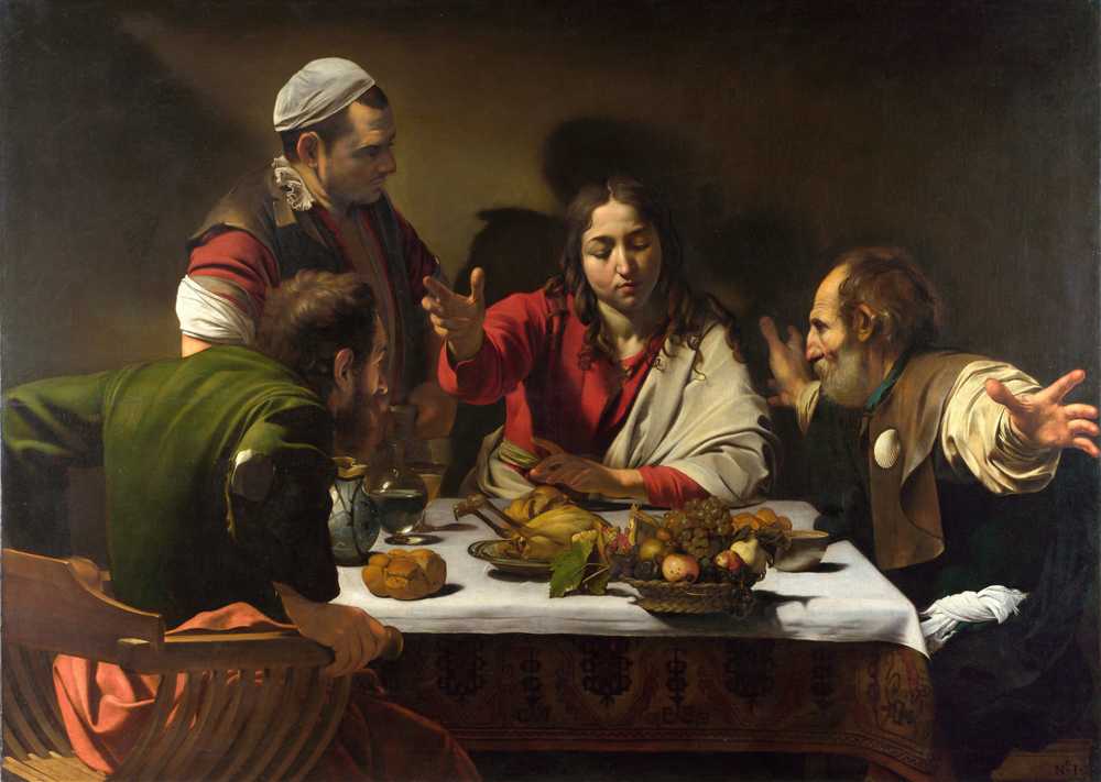 Supper at Emmaus (ca 1601) - Michelangelo Merisi de Caravag