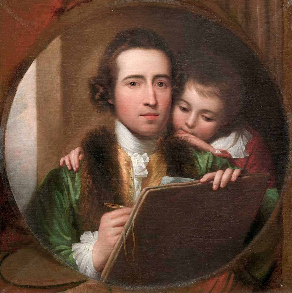 The Artist and His Son Raphael (1773) - Benjamin West