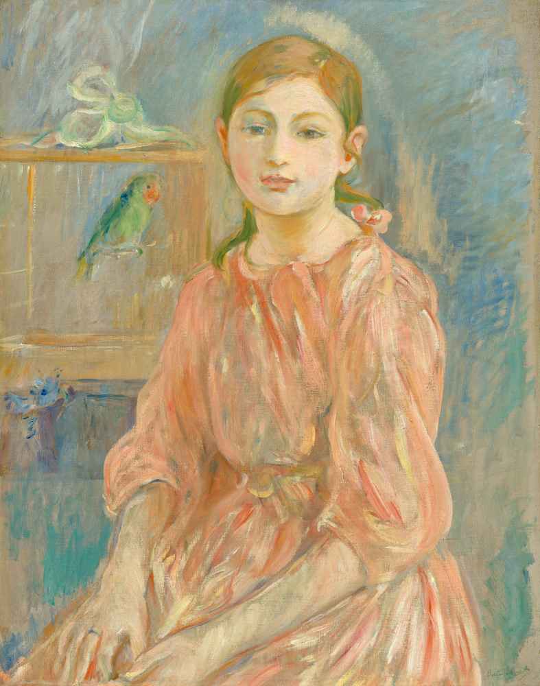 The Artists Daughter with a Parakeet, 1890 - Berthe Morisot