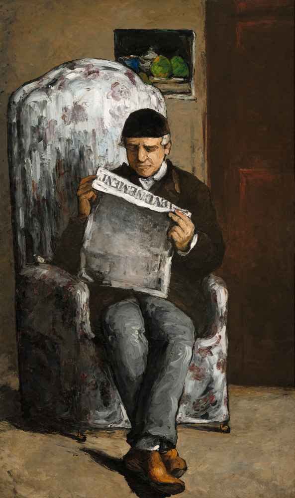 The Artists Father, Reading Évenement - Paul Cezanne
