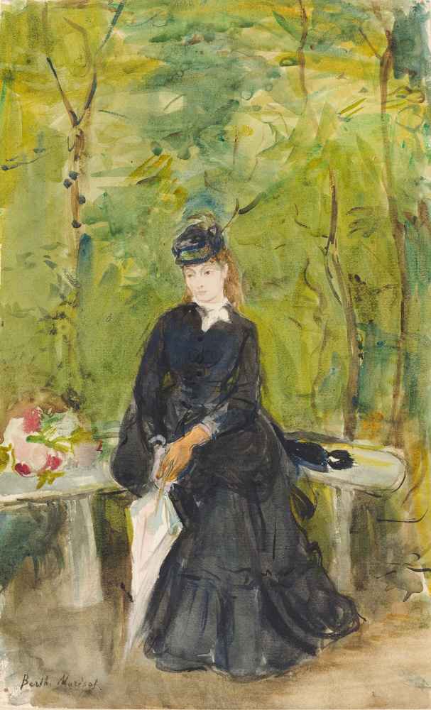 The Artists Sister Edma Seated in a Park, 1864 - Berthe Morisot