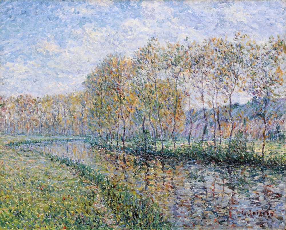 The banks of the Eure in the morning, Saint Cyr du Vaudreuil (1899) - Loiseau
