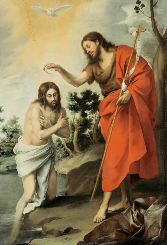 The Baptism of Christ (1655) - Bartolome Esteban Perez Murillo