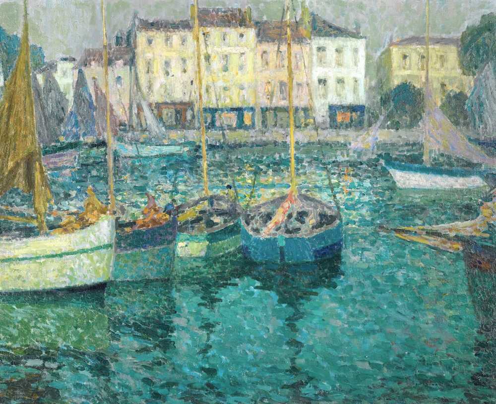 The Boats At La Rochelle (1923) - Henri Le Sidaner