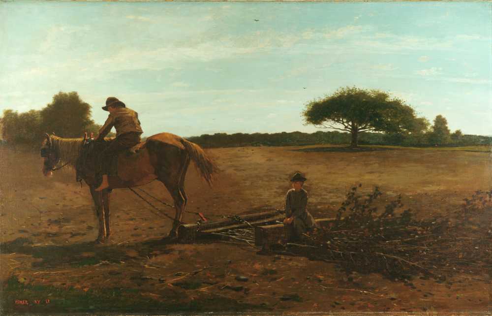 The Brush Harrow, Spring Time (1865) - Winslow Homer