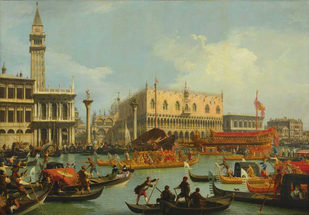 The Bucintore Returning to the Molo on Ascension Day (1727 - 1729) - Canaletto
