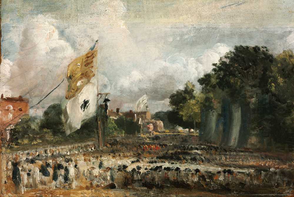 The Celebration in East Bergholt of the Peace of 1814 Concluded i... - Constable