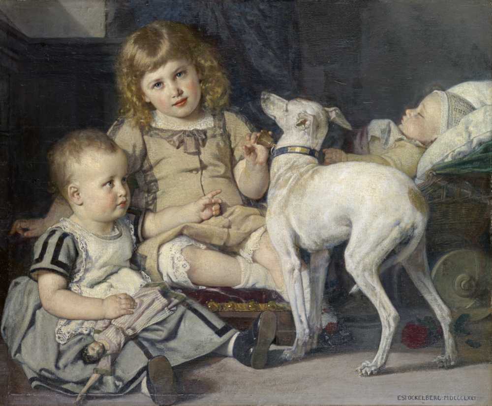 The Children of the Artist (1871) - Ernst Stückelberg