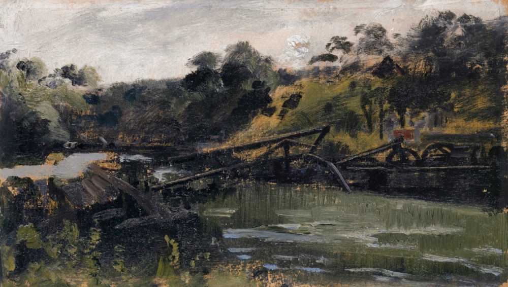 The Collapsed Bridge after the Train Accident of Munchenstein o... - Stuckelberg