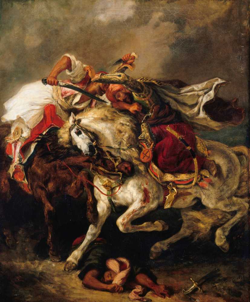 The Combat of the Giaour and the Pasha (1835) - Delacroix