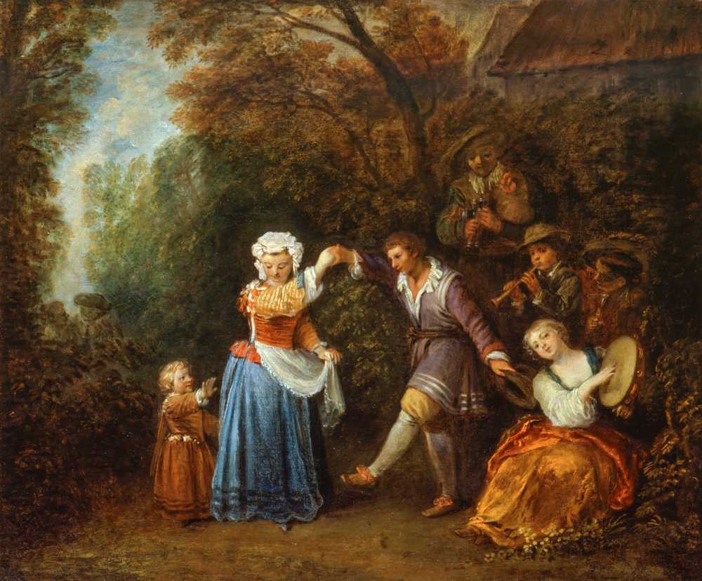 The Country Dance - Jean-Antoine Watteau