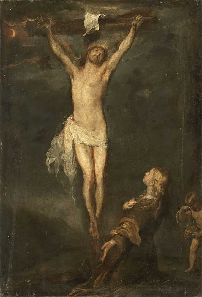 The Crucifixion with Saint Rosalia - Antoon Van Dyck