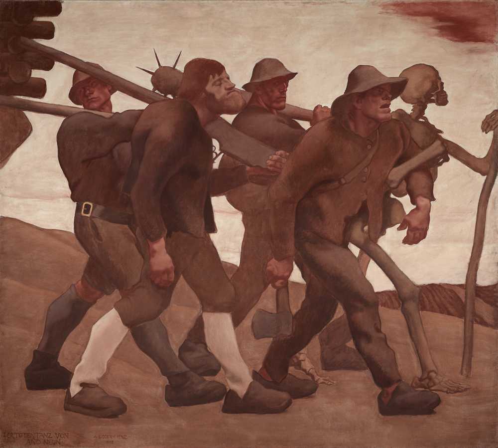 The Dance of Death From Anno Nine (1908) - Albin Egger Lienz
