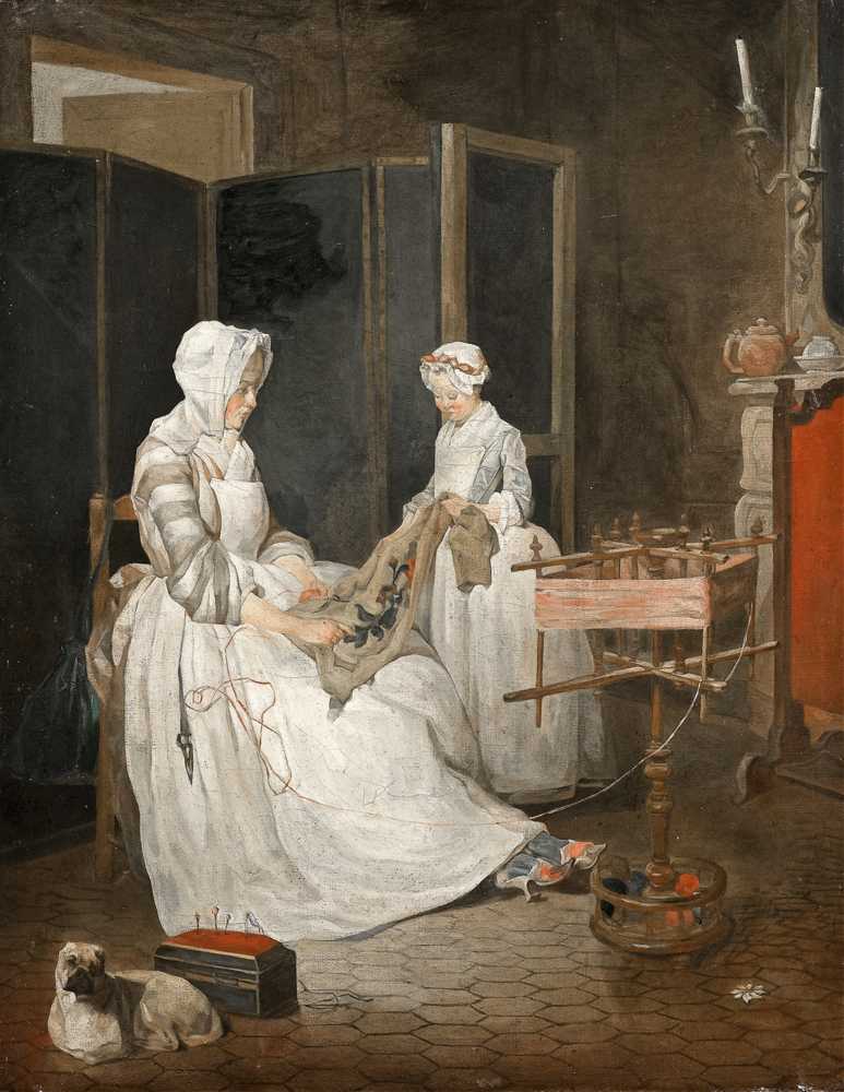 The Diligent Mother - Jean Baptiste Simeon Chardin