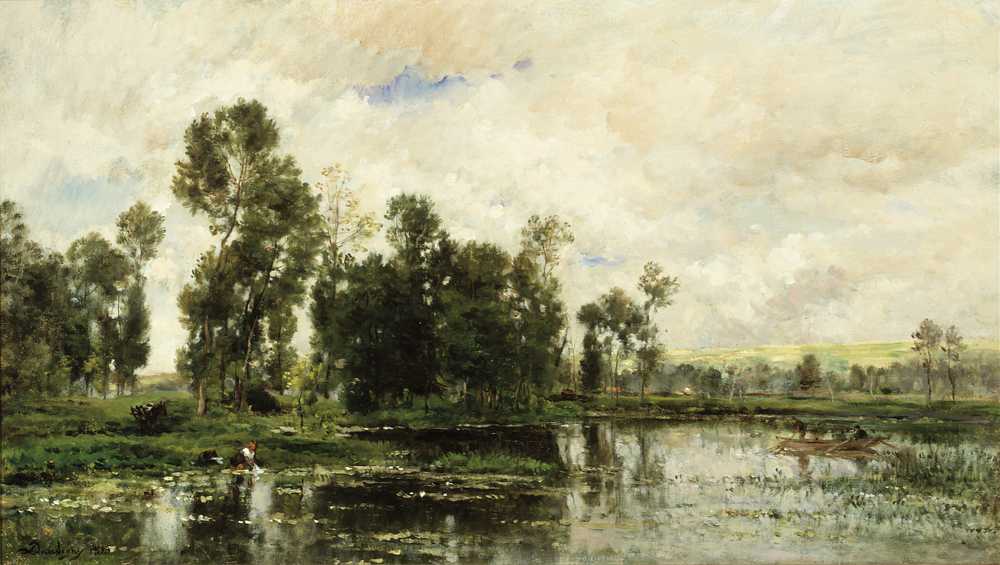 The Edge of the Pond (1873) - Charles-Francois Daubigny