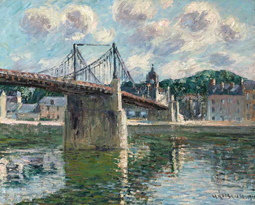 The Elbeuf Suspension Bridge (1911) - Gustave Loiseau