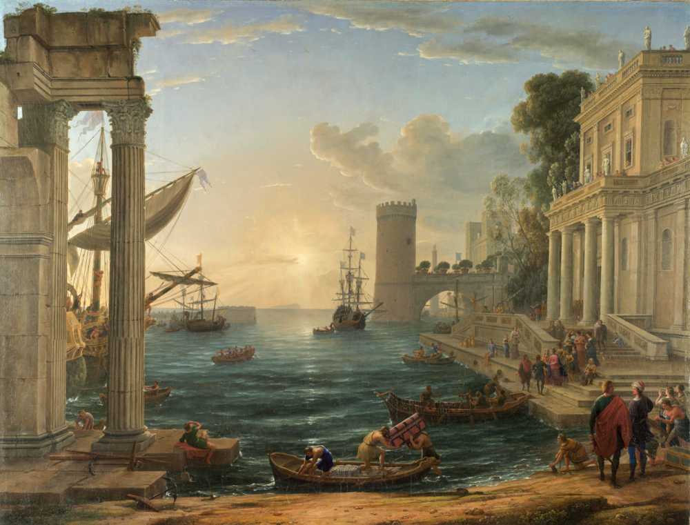 The Embarkation of the Queen of Sheba (1648) - Claude Lorrain