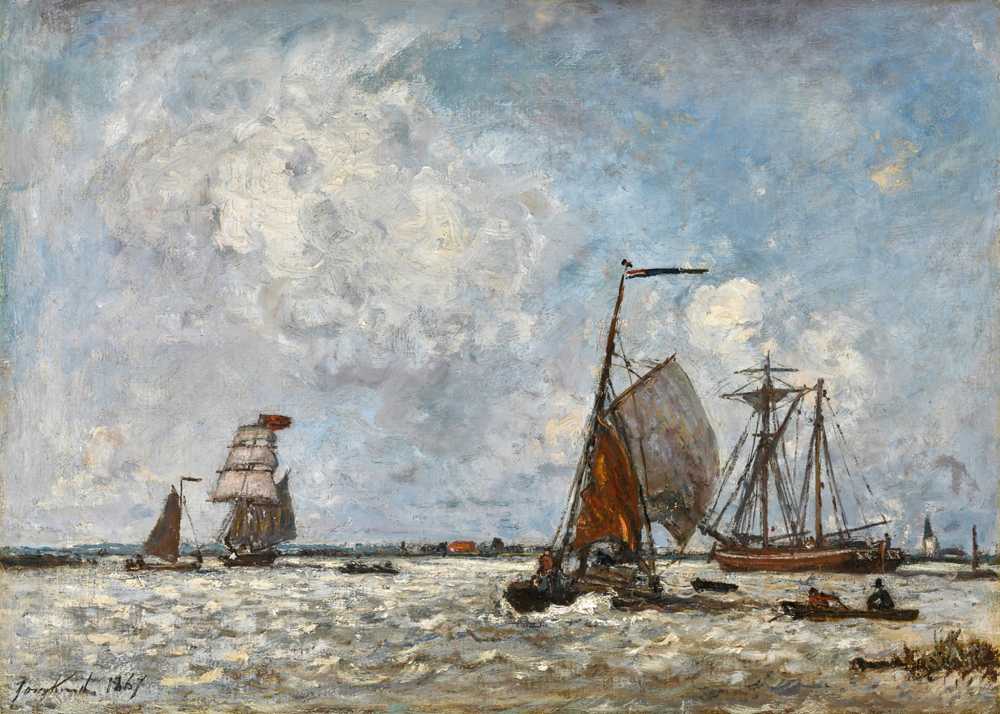 The Estuary, Belgium (1867) - Johan Barthold Jongkind