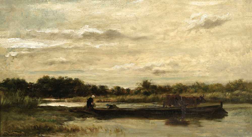 The Ferry (1866) - Charles-Francois Daubigny