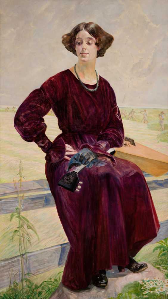 The Finished Song – Portrait of Róża Aleksandrowicz (1919) - Malczewski