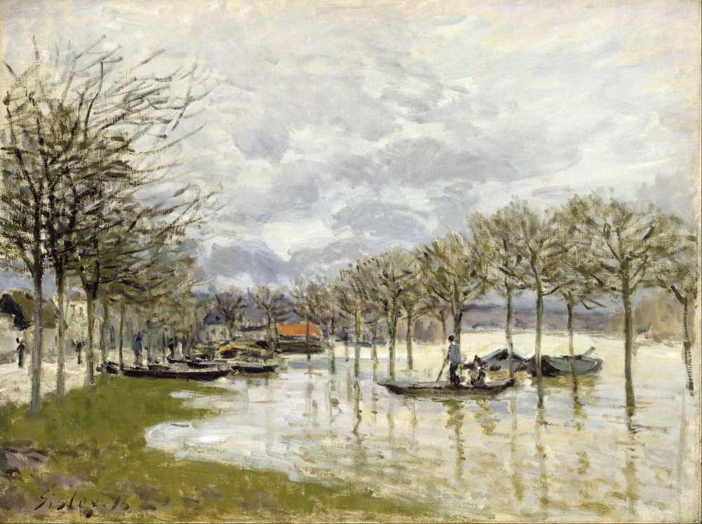 The Flood on the Road to Saint-Germain (1876) - Alfred Sisley