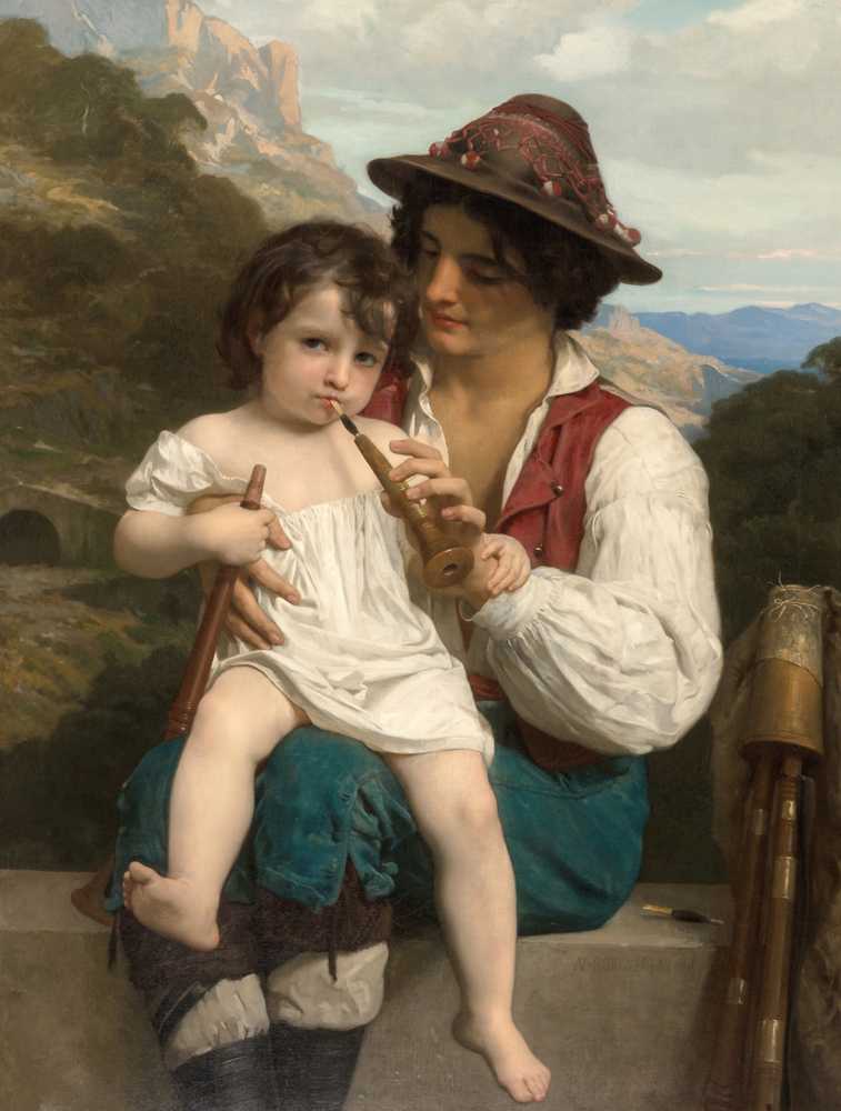The flute lesson (1868) - William-Adolphe Bouguereau