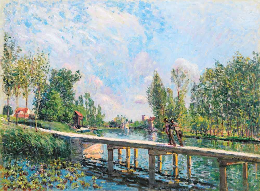 The Footbridge – Towpath Of The Loing Canal (1886) - Alfred Sisley