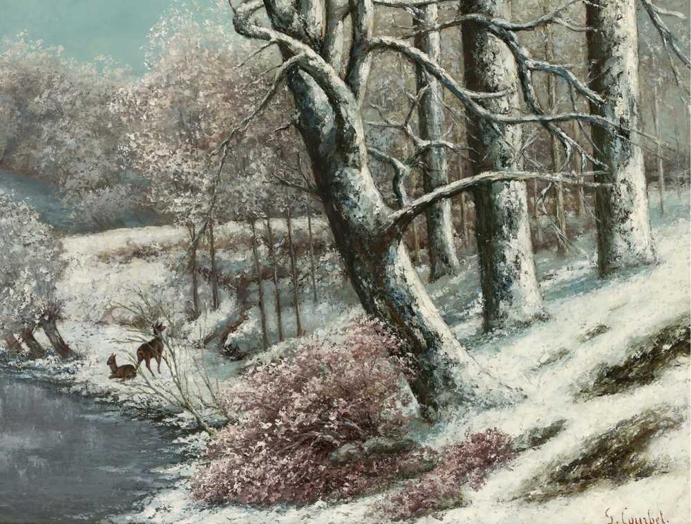 The Forest In Winter - Gustave Courbet