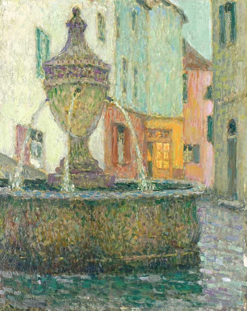 The Fountain, Saint-Paul De Vence (1925) - Henri Le Sidaner