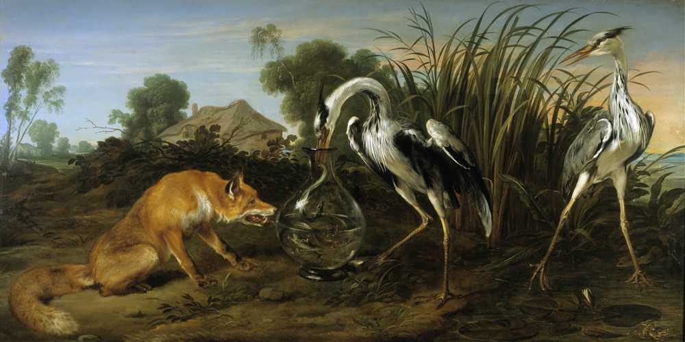The Fox Visiting the Heron - Frans Snyders