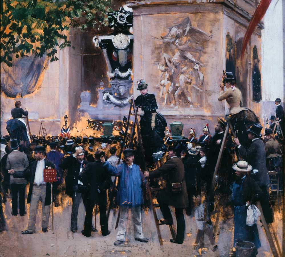 The funeral of Victor Hugo, Place de l'Etoile (June 1, 1885) (1885) - Beraud