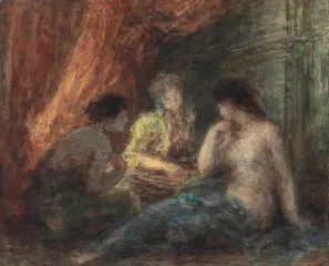 The game - Henri Fantin-Latour