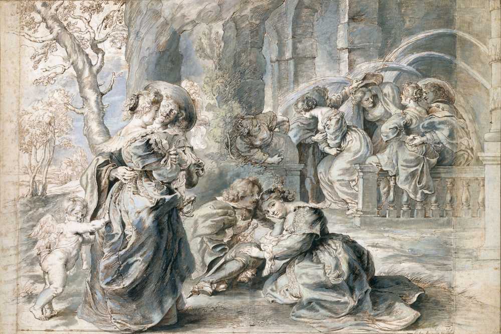 The Garden of Love (left portion) (ca. 1633–35) - Peter Paul Rubens