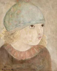 The Girl in a Blue Cap (Fillette) (1927) - Tadeusz Makowski