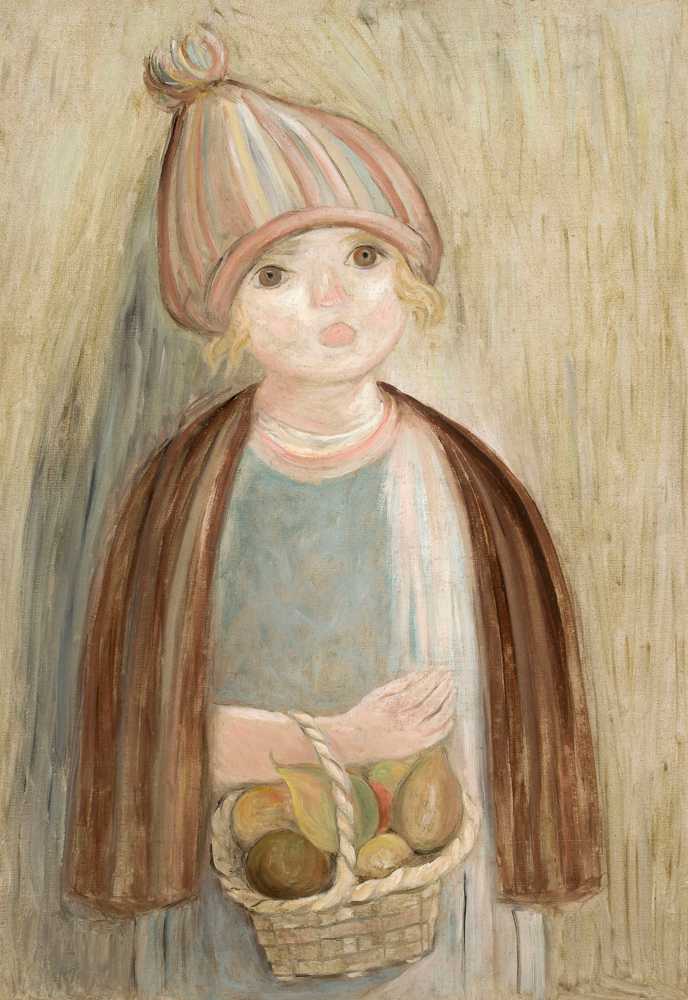 The Girl with a Basket of Pears (1927) - Tadeusz Makowski