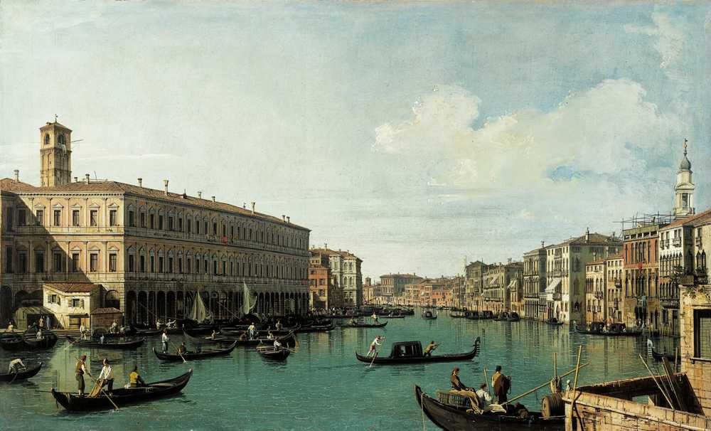 The Grand Canal, seen from the Rialto Bridge (1725) - Canaletto