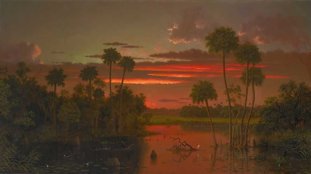 The Great Florida Sunset (1887) - Martin Johnson Heade