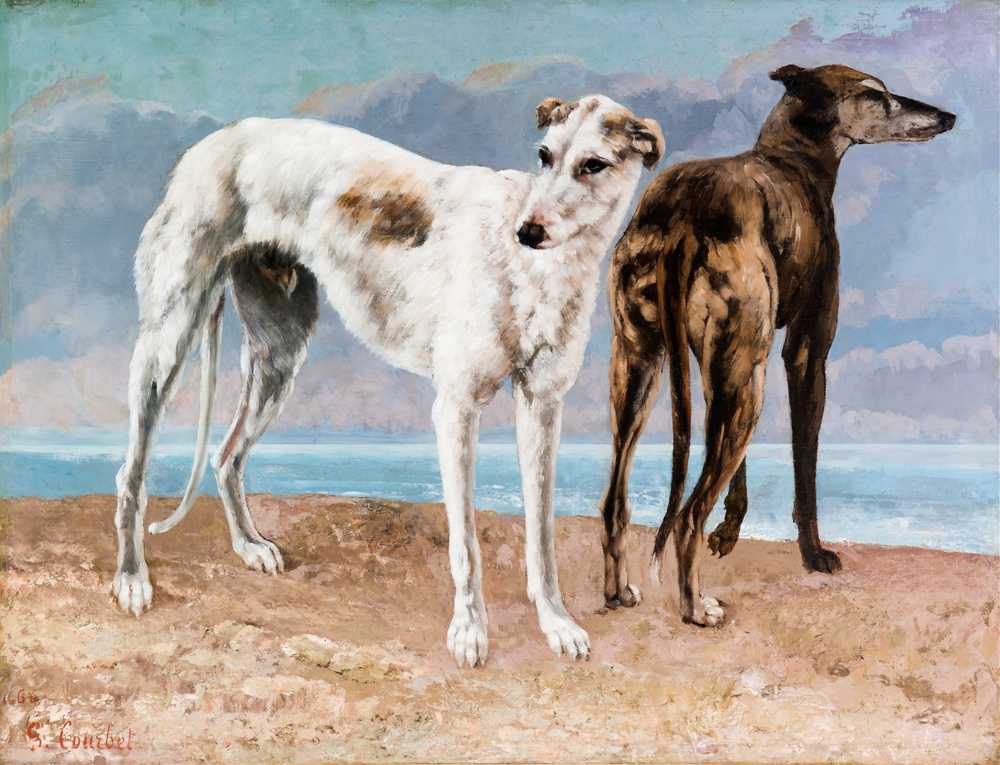 The Greyhounds of the Comte de Choiseul (1866) - Gustave Courbet