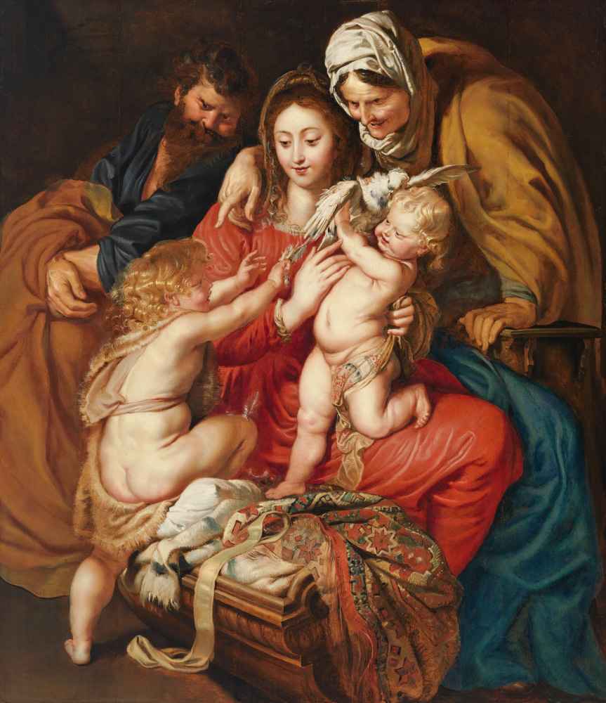 The Holy Family with St. Elizabeth, St. John, and a Dove - Peter Paul 