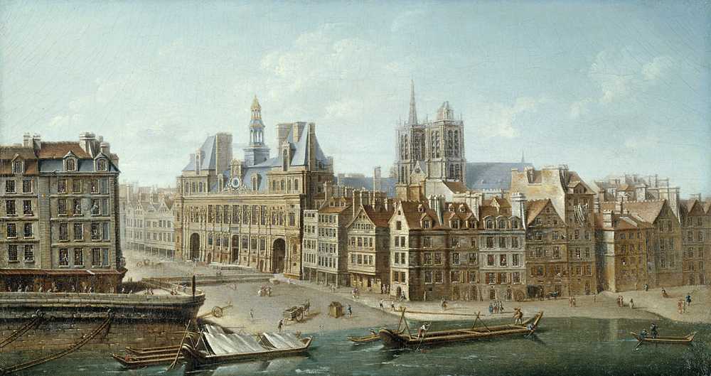 The Hotel de Ville and the Place de Greve (1752) - Raguenet