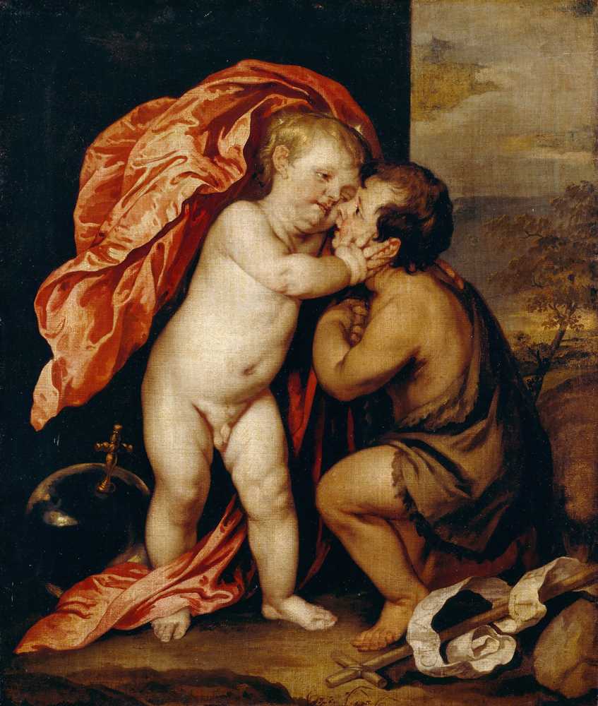 The Infants Christ And Saint John The Baptist - Antoon Van Dyck