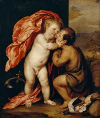 The Infants Christ And Saint John The Baptist - Antoon Van Dyck