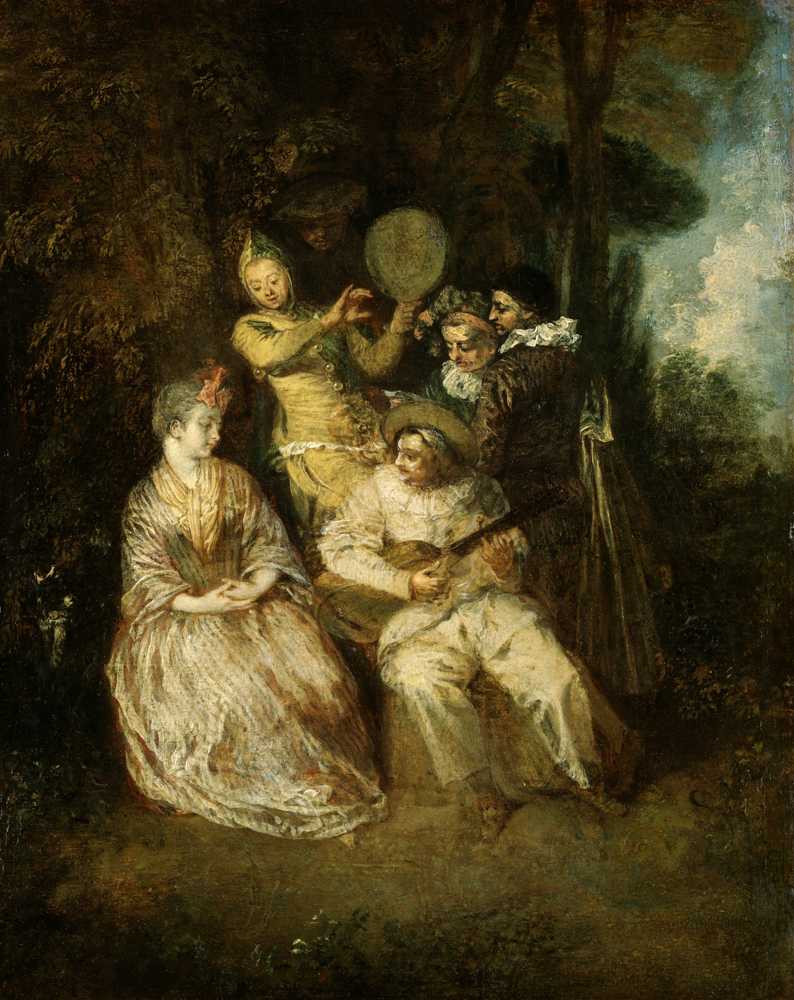 The Italian Serenade - Jean-Antoine Watteau