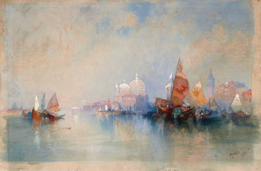 The Lagoon Looking toward Santa Maria della Salute (1894) - Thomas Moran