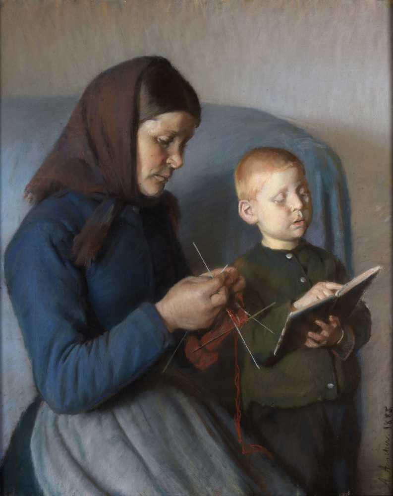 The lesson is reviewed (1885) - Anna Ancher