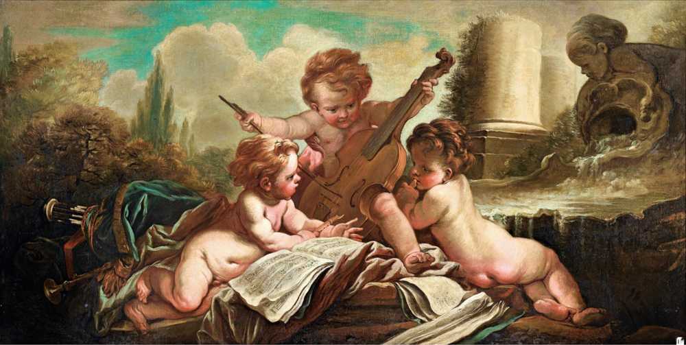 The Little Birdcatchers, The Child Musicians - Francois Boucher