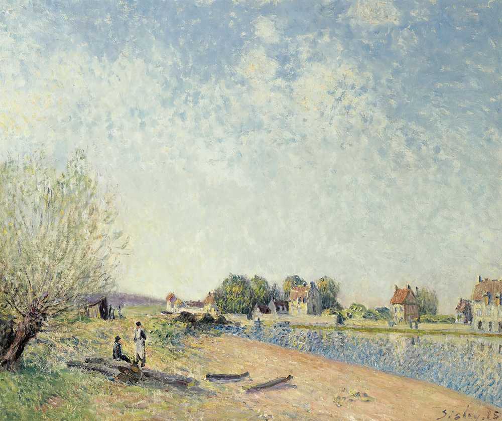 The Loing Canal At Saint-Mammes (1885) - Alfred Sisley