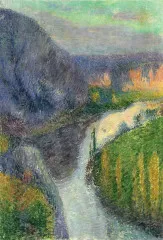 The Lot Valley, Near Saint-Cirq Lapopie - Henri-Jean Guillaume Martin