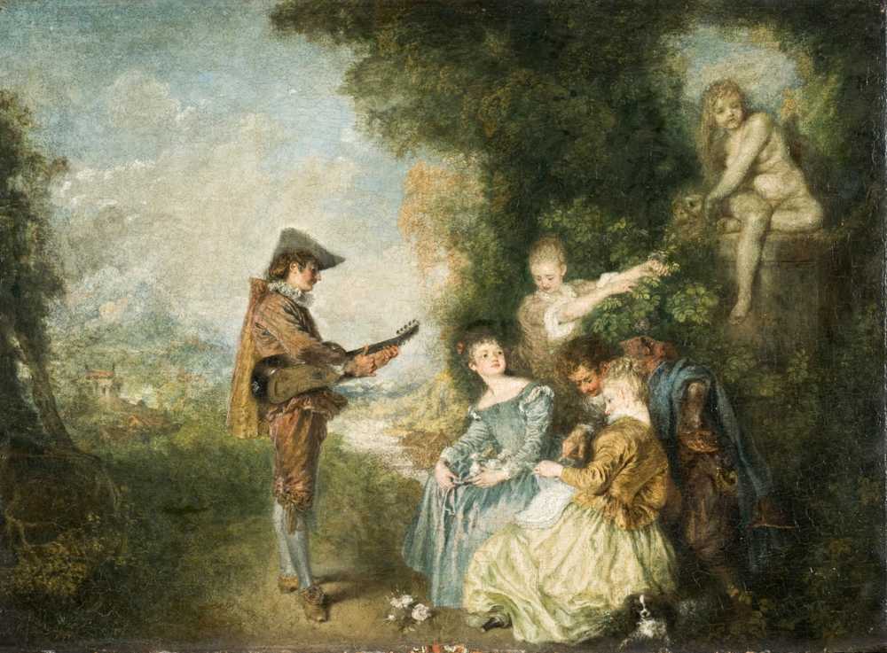 The Love Lesson - Jean-Antoine Watteau