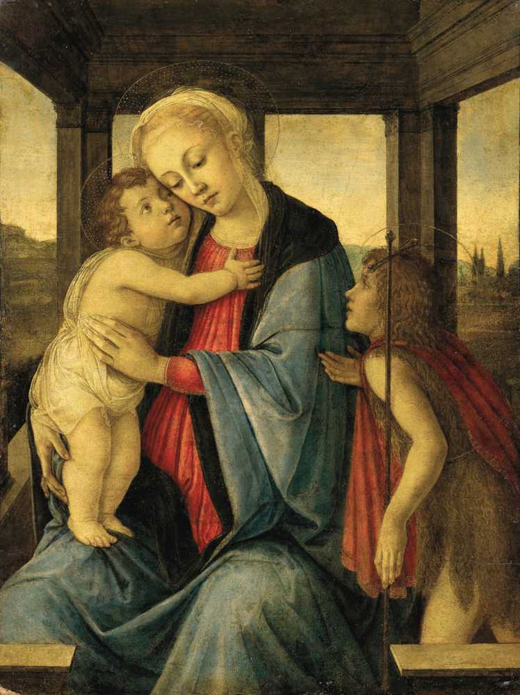 The Madonna and Child with the infant Saint John the Baptist - Botticelli